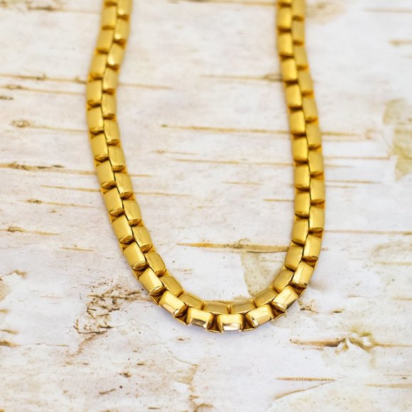 36 inch, Vintage Double Box Chains Stylish Heavy Chain Necklace - B15 - Picture 1 of 3
